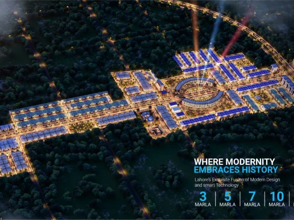 Chahar Bagh Enclave — Aerial Night Render (Official RUDA)