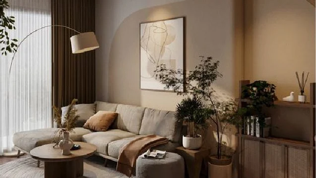 Chahar Bagh Enclave — Interior Lounge Render