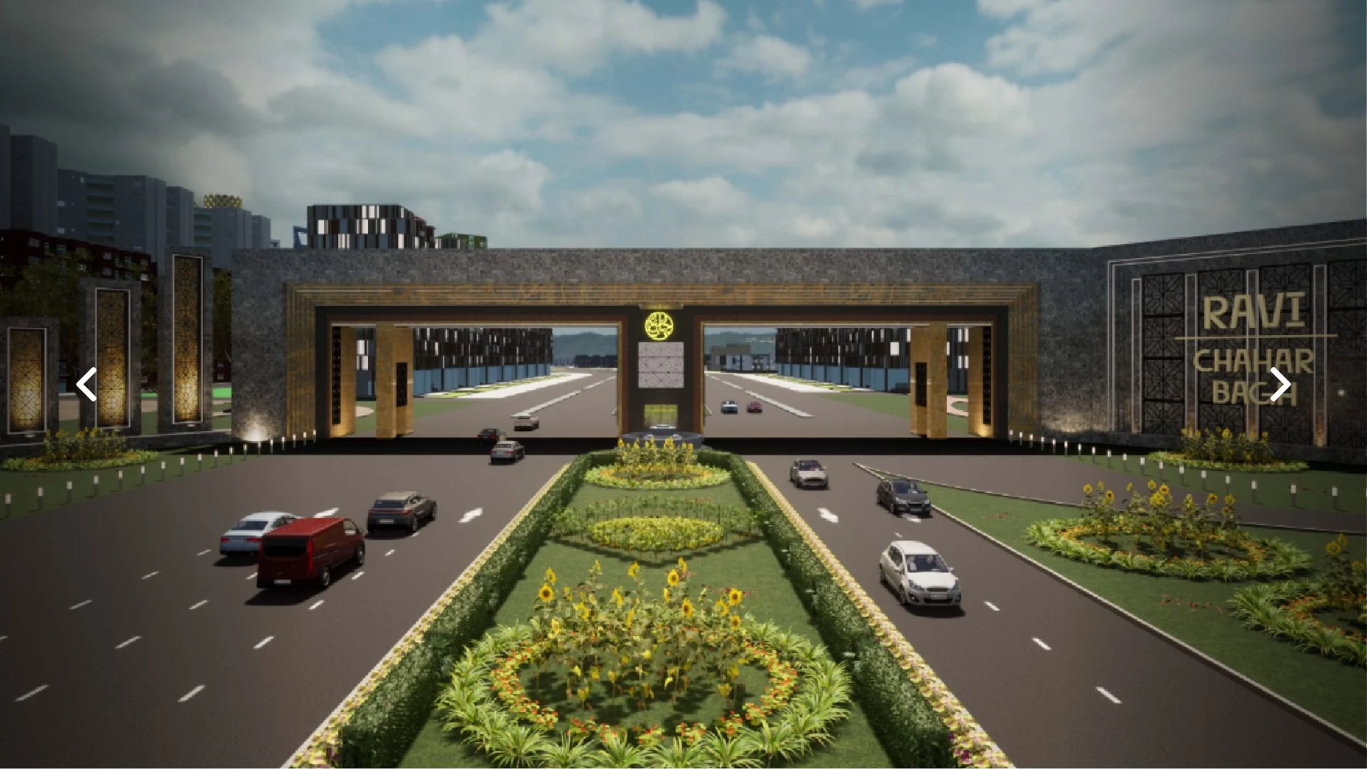Chahar Bagh Phase 1 — Main Gate (Official RUDA Render)