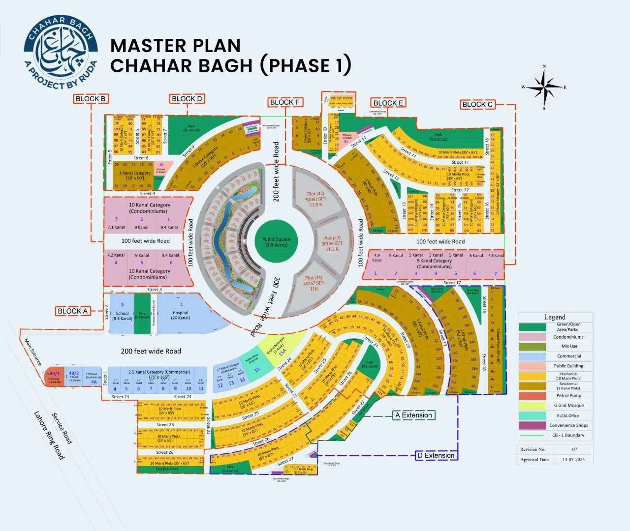 Chahar Bagh Phase 1 — Official Master Plan